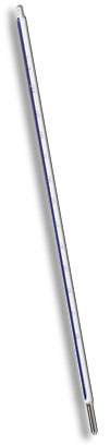 Termômetro Químico Escala Externa Divisão -10+110:1°C Capilar Refletor Azul - 260mm