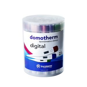 Termômetro Clínico Digital Domotherm Caixa com 24 Und. Colorido Incoterm 