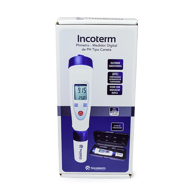 Medidor de pH (phmetro) Digital Tipo Caneta Incoterm 3
