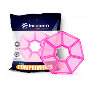 Porta Comprimidos Básico Pink Translúcido Incoterm