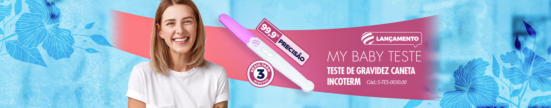 TESTE DE GRAVIDEZ CANETA BABY TEST PLUS INCOTERM 