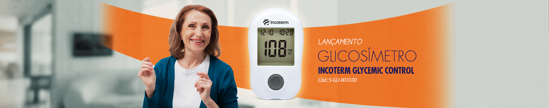 KIT GLICOSÍMETRO GLYCEMIC CONTROL INCOTERM 