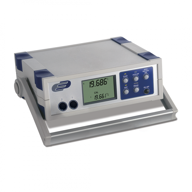 Dispositivo de Bancada 2 Canais p/ Termômetro de Precisão -200+850:0,001°C - Portátil 