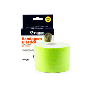 PROTAPE Bandagem Elástica Adesiva Amarelo Neon Incoterm 