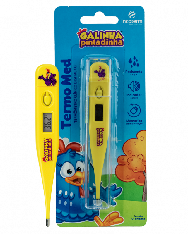 Termômetro Clínico Digital Amarelo TermoMed Galinha Pintadinha | imagem 2