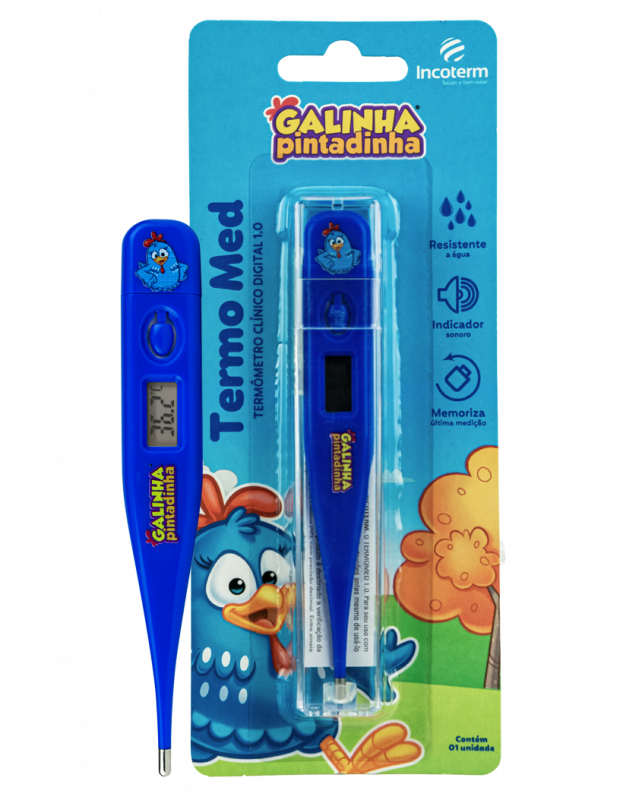 Termômetro Clínico Digital Azul TermoMed Galinha Pintadinha | imagem 2