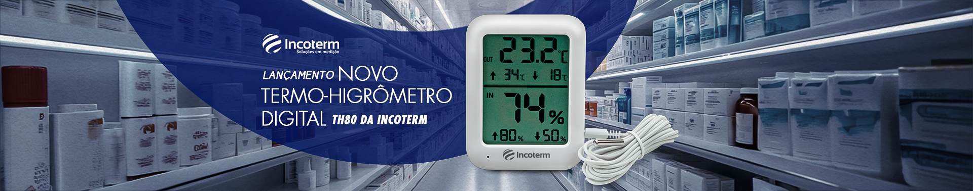 Termo-Higrômetro Digital Incoterm TH80
