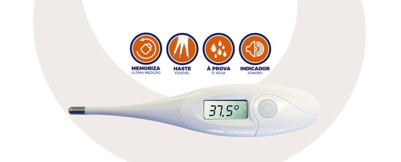 Termômetro Clínico Digital Branco Medflex Incoterm | barra de detalhes