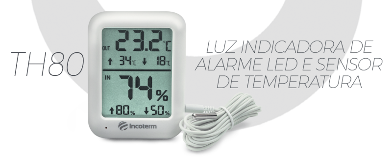 Termo-Higrômetro Digital Incoterm TH80 | barra de detalhes