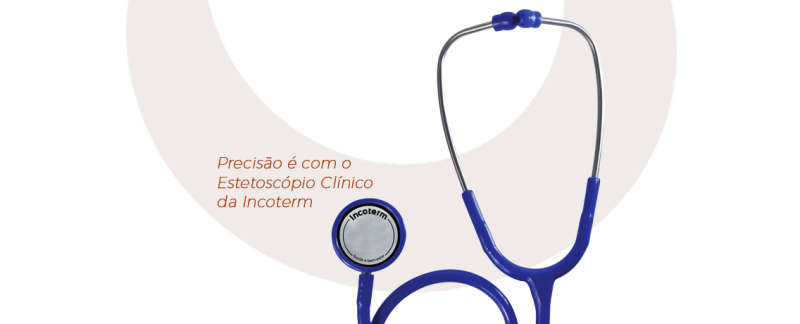 Estetoscópio Clínico Azul Incoterm | barra de detalhes