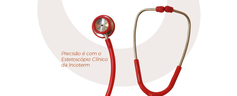 Estetoscópio Clínico Vermelho Incoterm | barra de detalhes