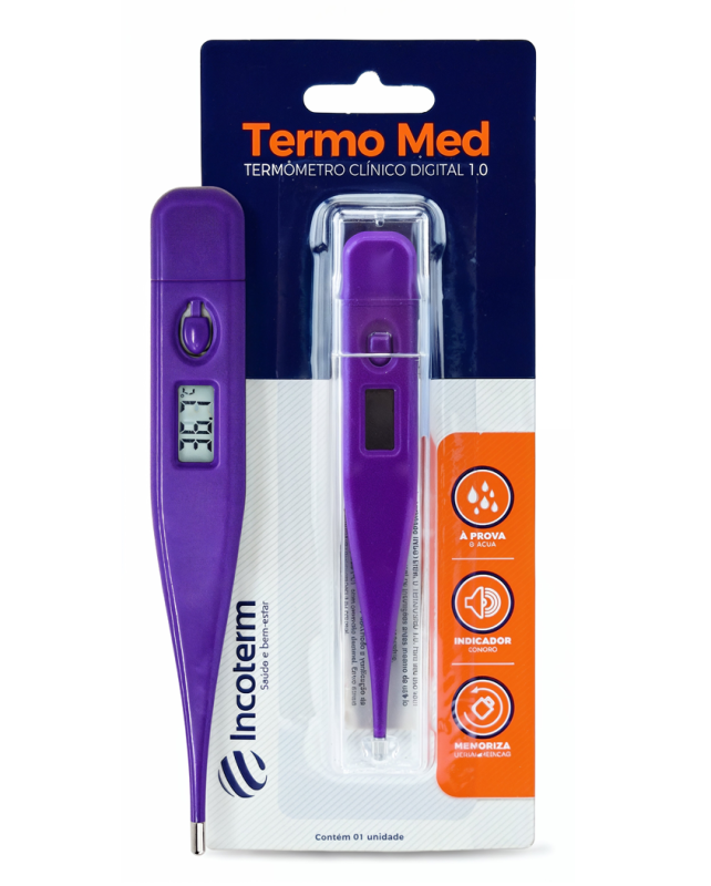 Termômetro Clínico Digital Lilás TermoMed Incoterm | imagem 2