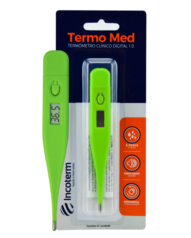 Termômetro Clínico Digital Verde TermoMed Incoterm | imagem 2