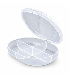 Porta Comprimidos de Bolso Oval 4 DIVISÕES
