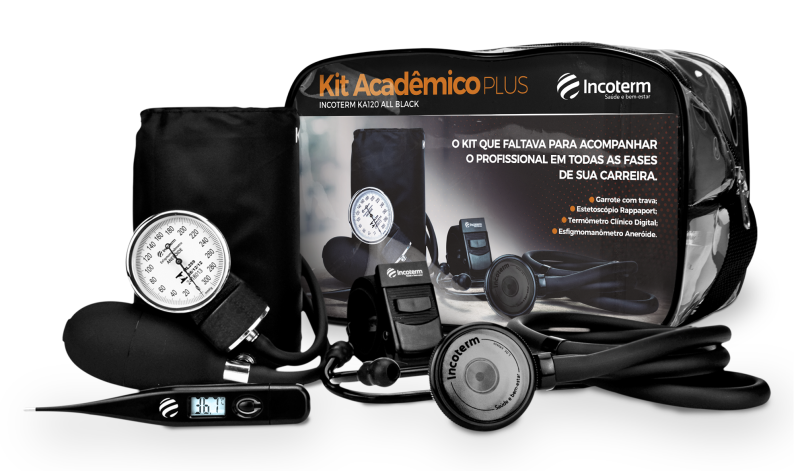 KIT ACADEMICO INCOTERM PLUS KA120 ALL BLACK | imagem 2