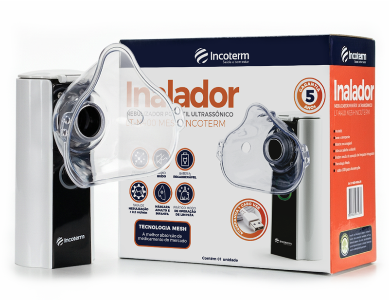 INALADOR/ NEBULIZADOR PORTÁTIL ULTRASSÔNICO LT-N400 MESH INCOTERM | imagem 2